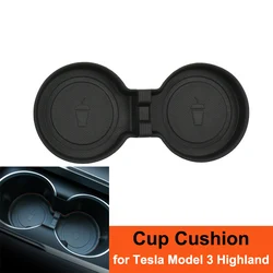 for Tesla Model 3+ Highland 2024 Centerl Console Water Cup Mat TPE Waterproof Anti-Slip Cushion New Model3 Interior Accessories