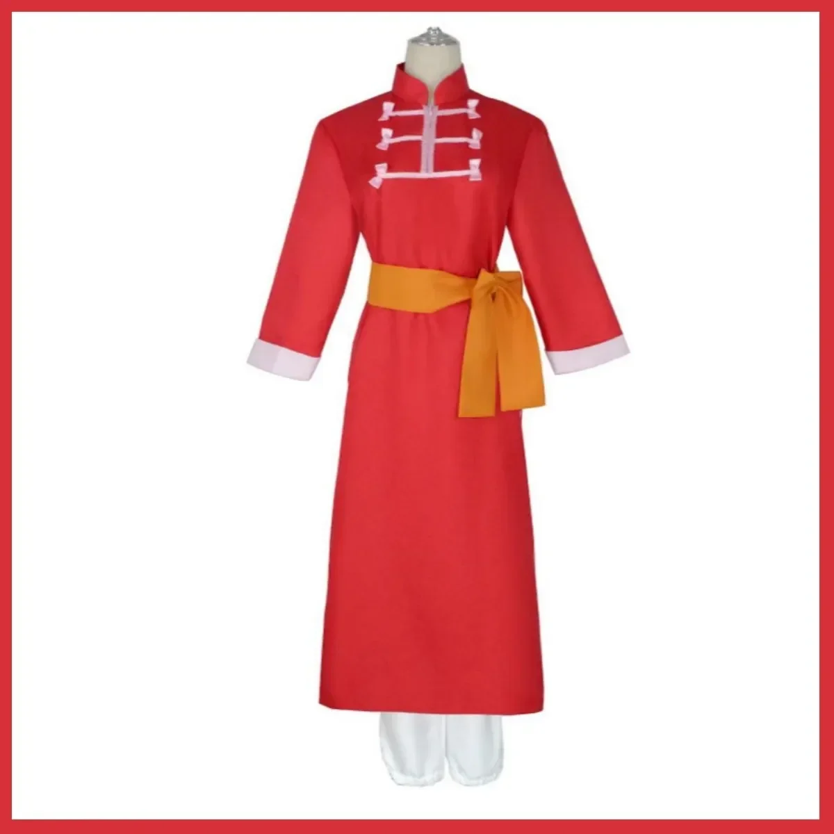 อะนิเมะ Gintama Kagura ผู้นําคอสเพลย์เครื่องแต่งกายสไตล์จีน Kungfu สวมใส่ Cheongsam สีแดง Robe วิกผมชายหญิงปาร์ตี้ฮาโลวีนชุด