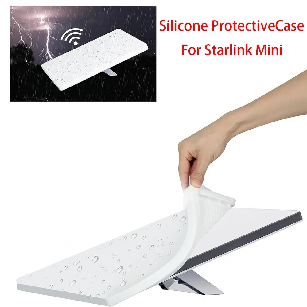 ل Starlink غطاء حماية صغير غطاء سيليكون مضاد للتصادم مضاد للخدش مقاوم للغبار لملحقات طبق صغير Starlink قذيفة