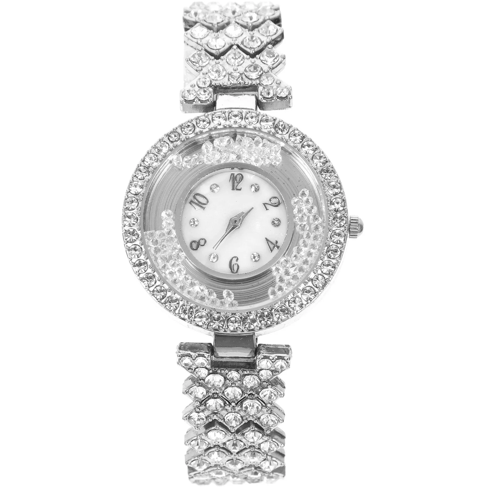 

Stylish Diamond-Encrusted Women Wristwatch Scratch Resistant Alloy Case Accurate Quartz Movement Fashion Casual Lady Dress