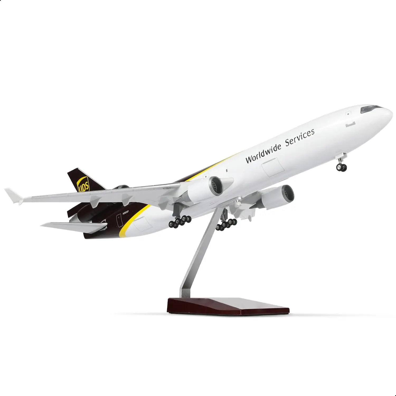 

1:130 Scale Model toy planes for kids 47cm UPS MD11 Cargo Aircraft Resin Airplane Diecast Static Model Kit Collected Gift By