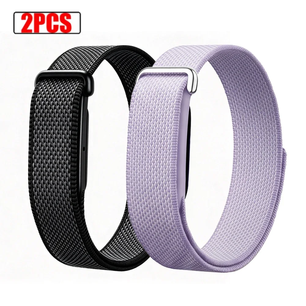 2 Pcs Nylon Braided Loop Strap For Google Fitbit Air Combined Assembly Breathable Belt Accessory For Google Fitbit Air Watchband