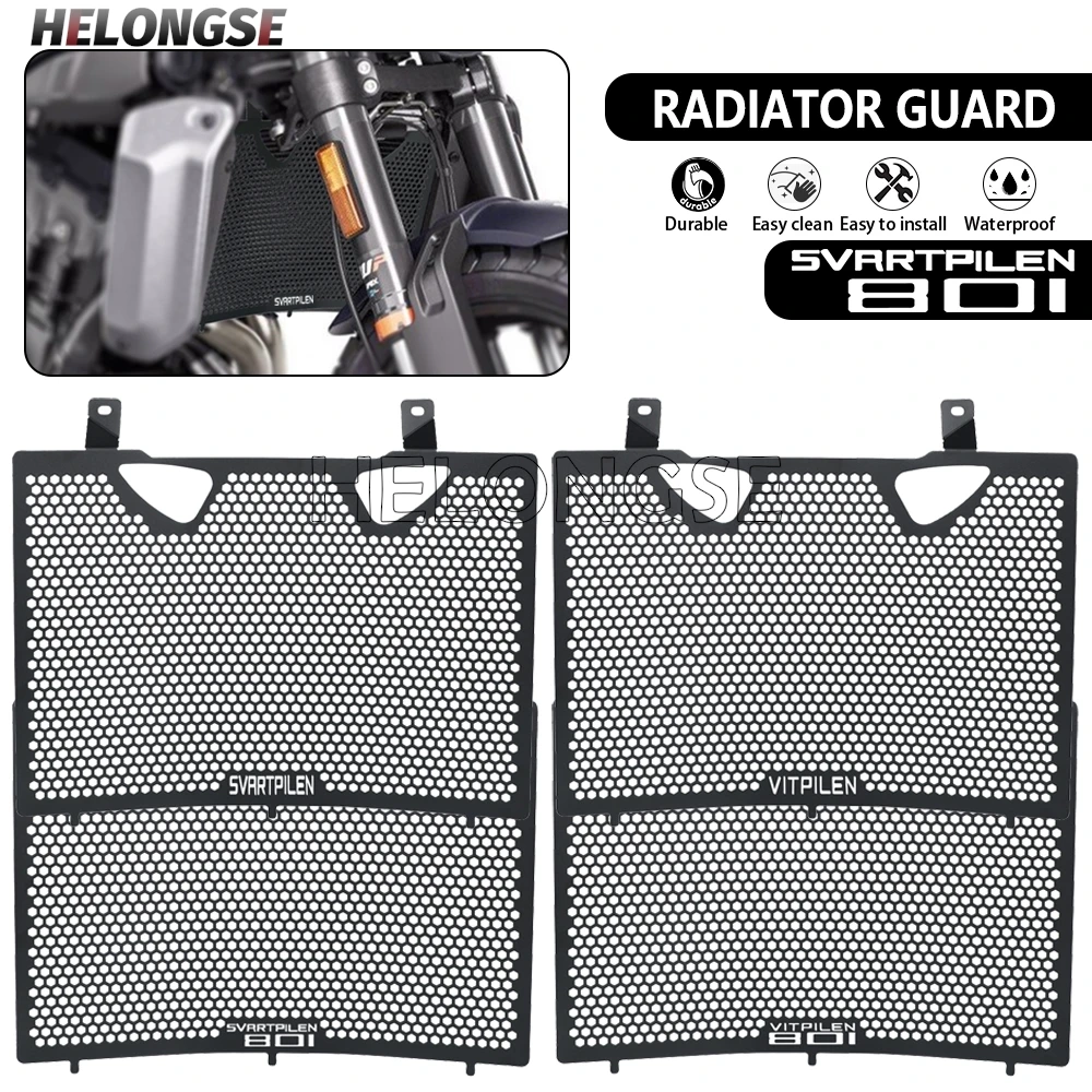 

HELONGSE 2026 Radiator Guard Grille Grill Protection Motorcycle Parts For Husqvarna Svartpilen 801 2024 2025 Vitpilen 801 2027