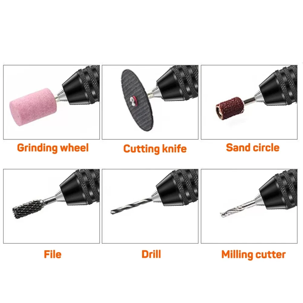 Drill Chuck Keyless Screwdriver Impact Driver Adaptor Electric Micro Motor Clamp 6.35mm Hex Shank Quick Change Converter