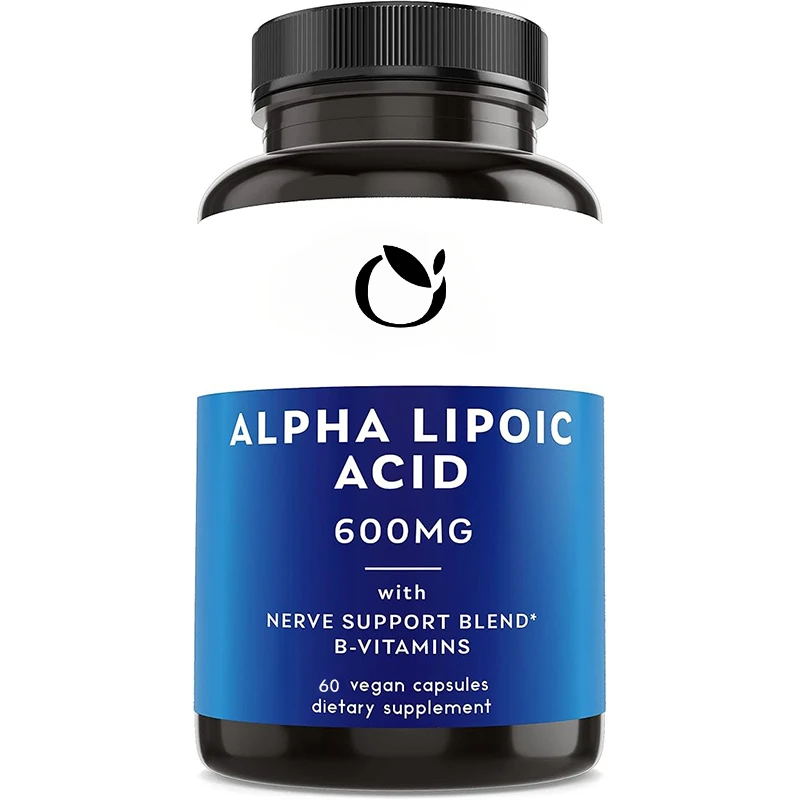 Alpha Lipoic Acid 600mg, 60 Capsules with B-Vitamins, Vegan, No Fillers