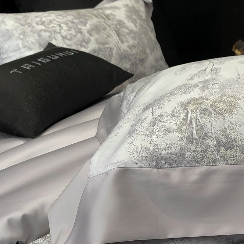プレミアムフォレストインクデジタルプリント布団カバーシート枕 - Home Textiles Premium のレビューと価格