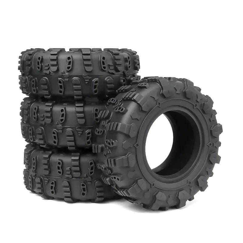 4PCS 1.45 Inch Ultra Soft Sticky Rubber Tires for 1/18TRX4M 1/24 SCX24 FMS RC Crawler Upgrade Wheels
