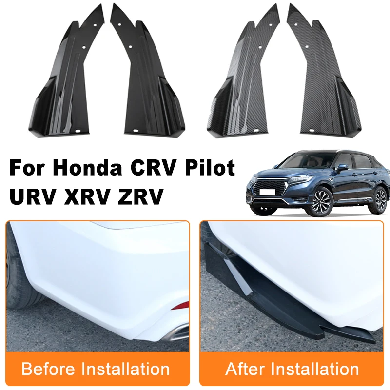 

Car Rear Bumper Spoiler Lip Diffuser Side Skirt Splitter Wrap Angle Anti-Crash Protection For Honda CRV Pilot URV XRV ZRV