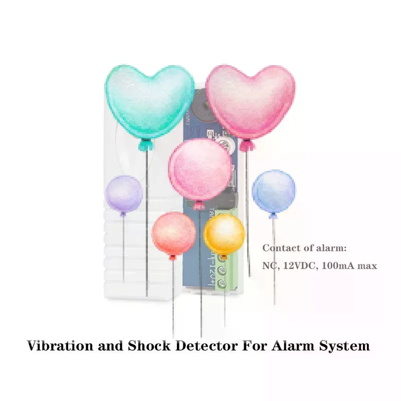 Wired Photoelectric Vibration Alarm Sensor Detector High Sensitivity Fast Response Stable Home Security Alarm System Protection