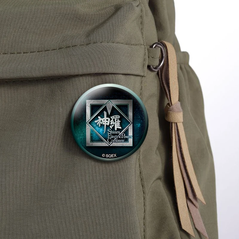 Final Fantasy VII FF7 ​​Game Brooch Cloud Strife Aerith Tifa Lockhart Sephiroth Reno Tseng Round Pin for Bag Decor Cartoon Badge - view 4