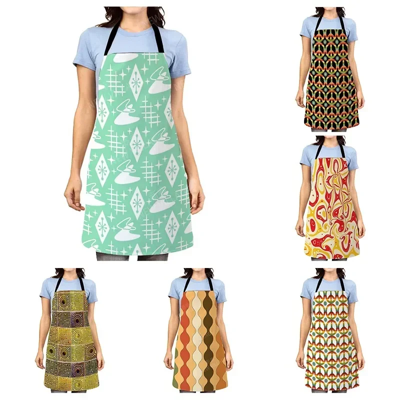 Aesthetic Women kitchen apron kids original Children Waterproof girl fashionable princess waiter work apron oil proof geometry