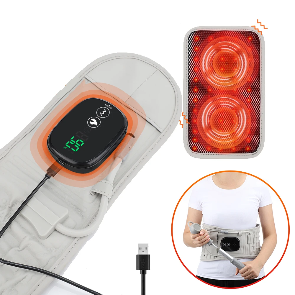

Electric Inflatable Lumbar Traction Waist Massager Red Light Heating Vibration Belt Air Decompression Back Brace Spine Support