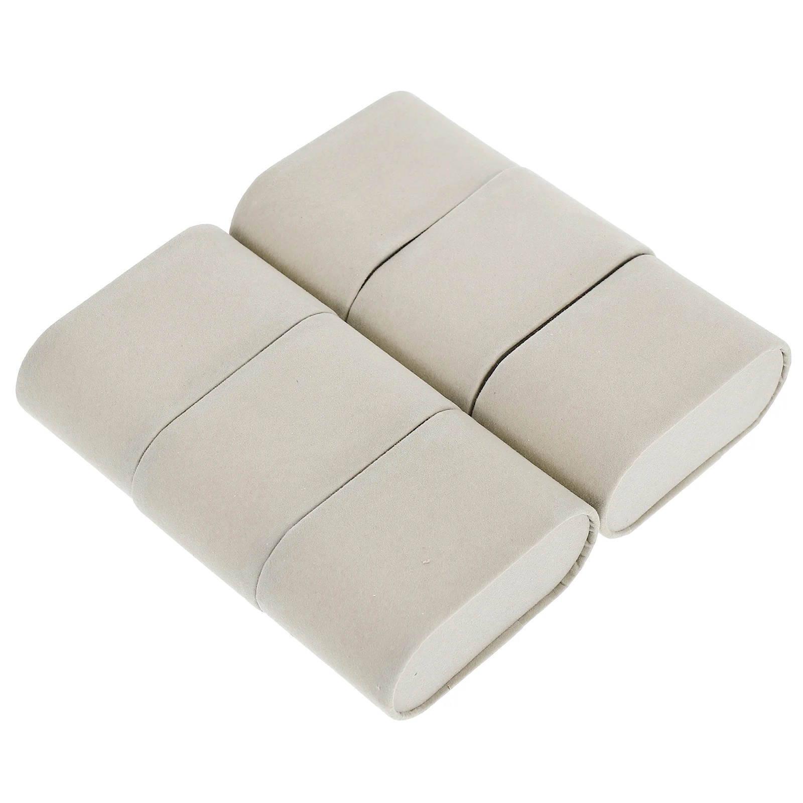 

6 Pcs Grey Rubber Embryo Insert Bed Replacement Pillows for Watches Bracelet Bangle Chain Display Jewelry Cushion