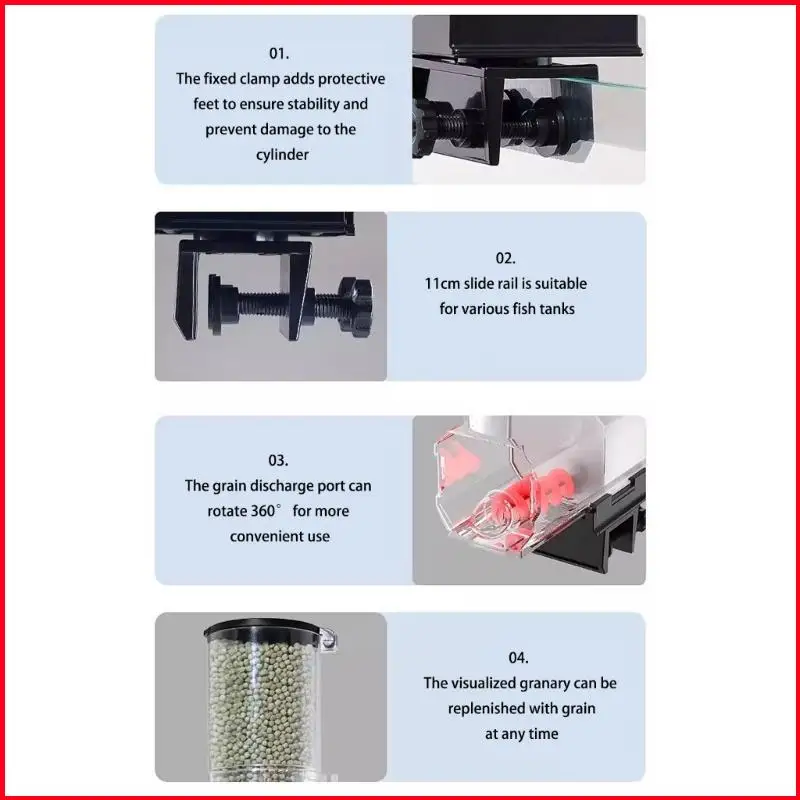 

K92A Regulable Timer Fish Feeders Large Tanks Dispenser Battery Powered Feeders