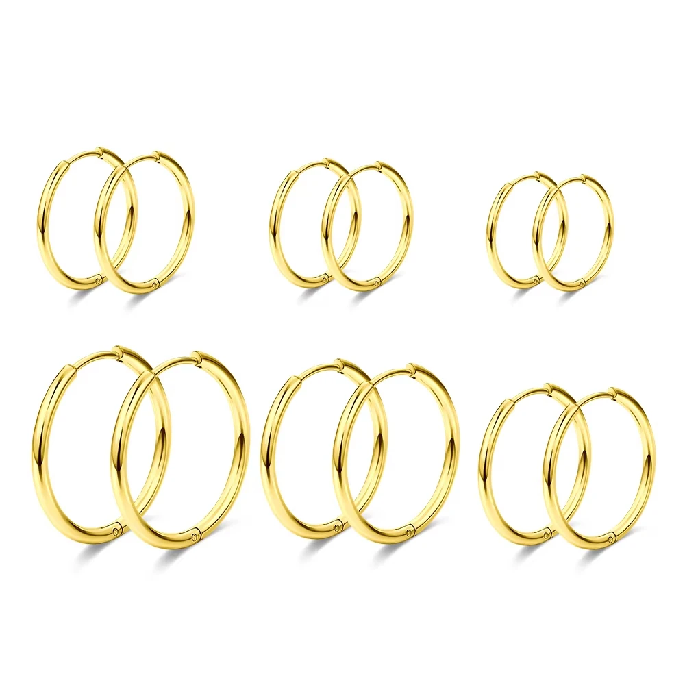 6 Pairs Tiny Hoop Earrings Set for Women