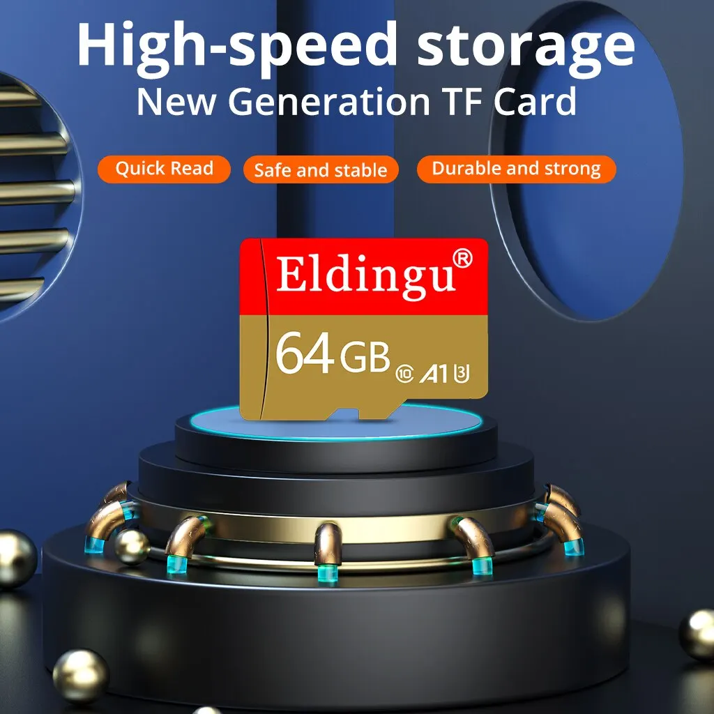 Eldingu Original TF Card 64G Class10 A1 for Surveillance Video MP3 MP4 Mobile Phone Memory Card 32GB U1 TF Card 128GB U3