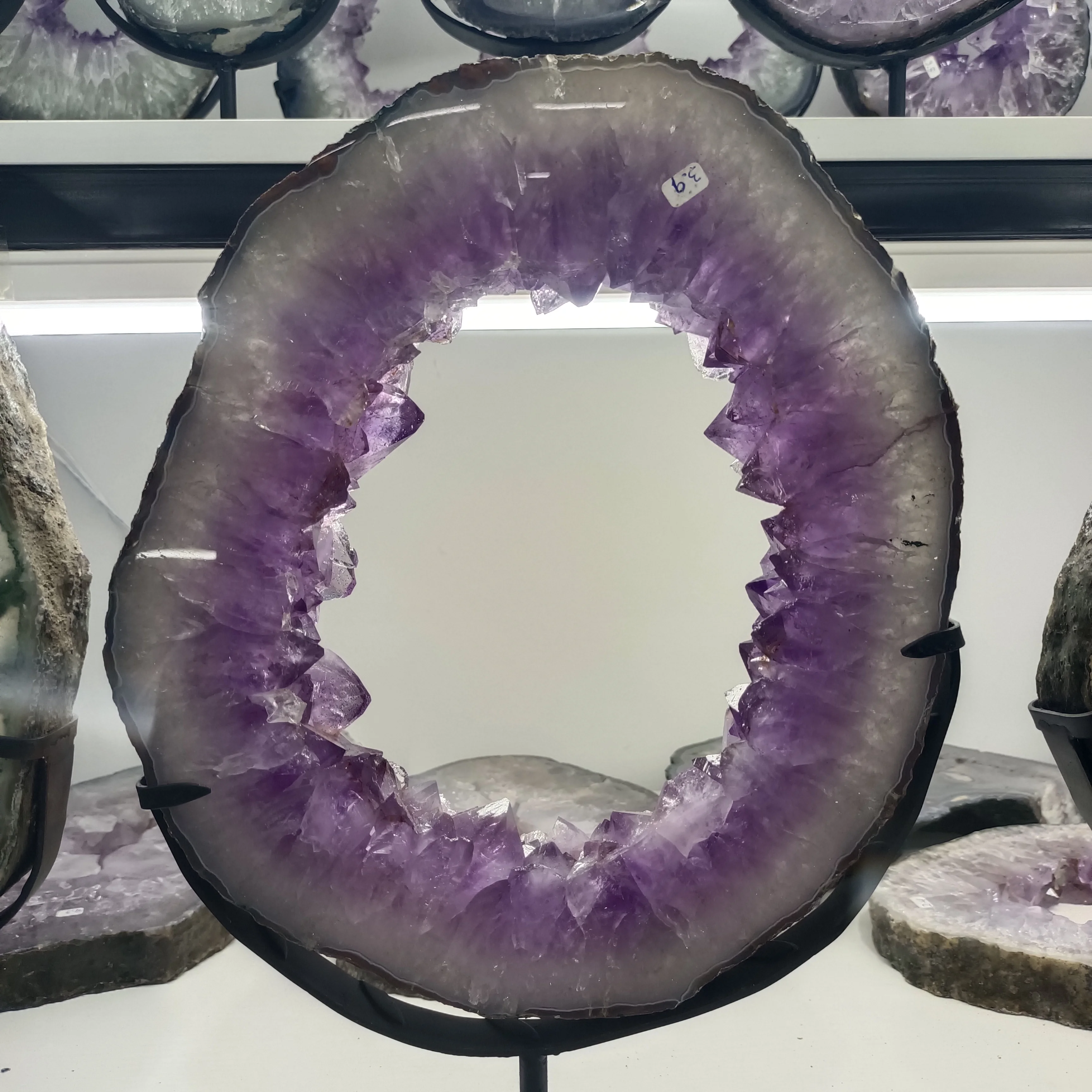 

Natural Purple Geode Ore Energy Crystal Cluster Home Office Decoration Gift Mineral Specimen Furnishings Healing Wealth