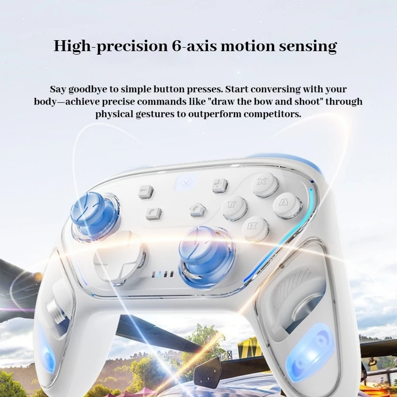 Aolion N20 Gaming Controller Silver Hall Joystick For Nintendo Switch2 Pc Steam Ios Android Tablet Bluetooth Gamepad Accessories
