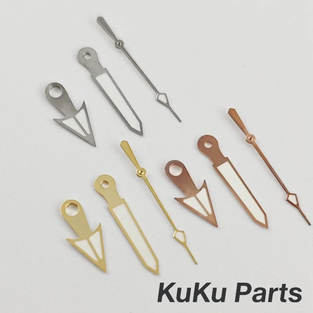 Grün leuchtende NH35-Zeiger, Gold, Rot, Silber, Roségold, passend für NH34 NH35 NH36 4R35 4R36 7S Uhrwerk SKX007 SKX009 SRPD Uhrzeiger-Set