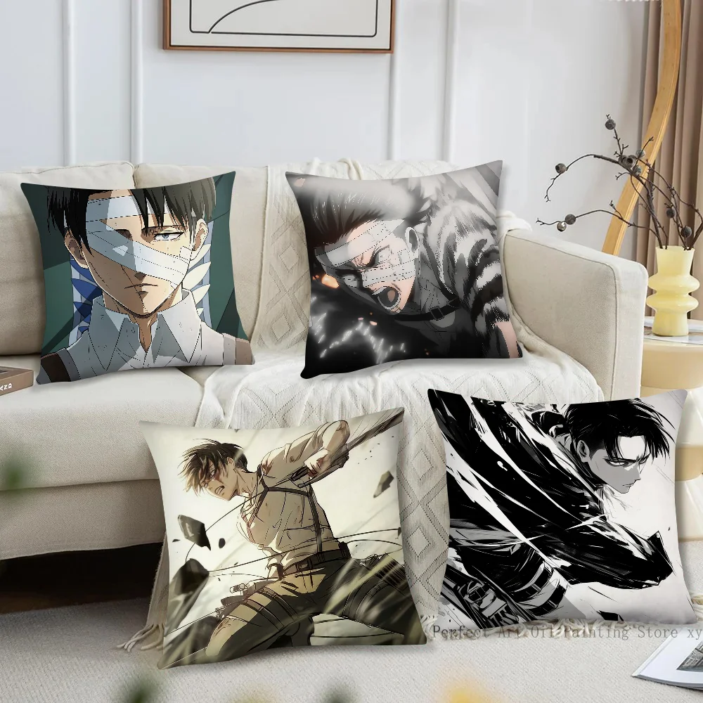 

Levi Ackerman Attack On Titan Pillow Case Square Pillow Bedroom Sofa Leisure Comfort Cushion Car Living Room Home Decoration