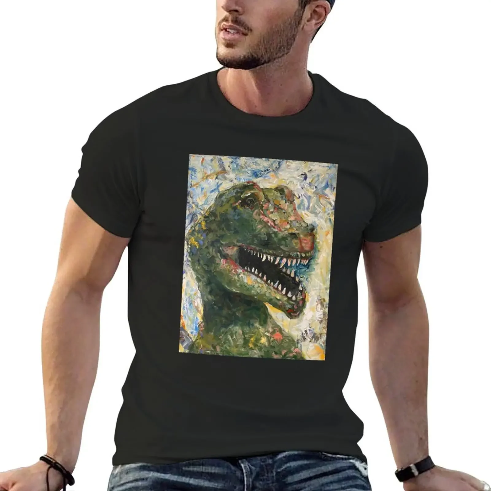 T-rex T-Shirt summer clothes shirts graphic tees customs men t shirts