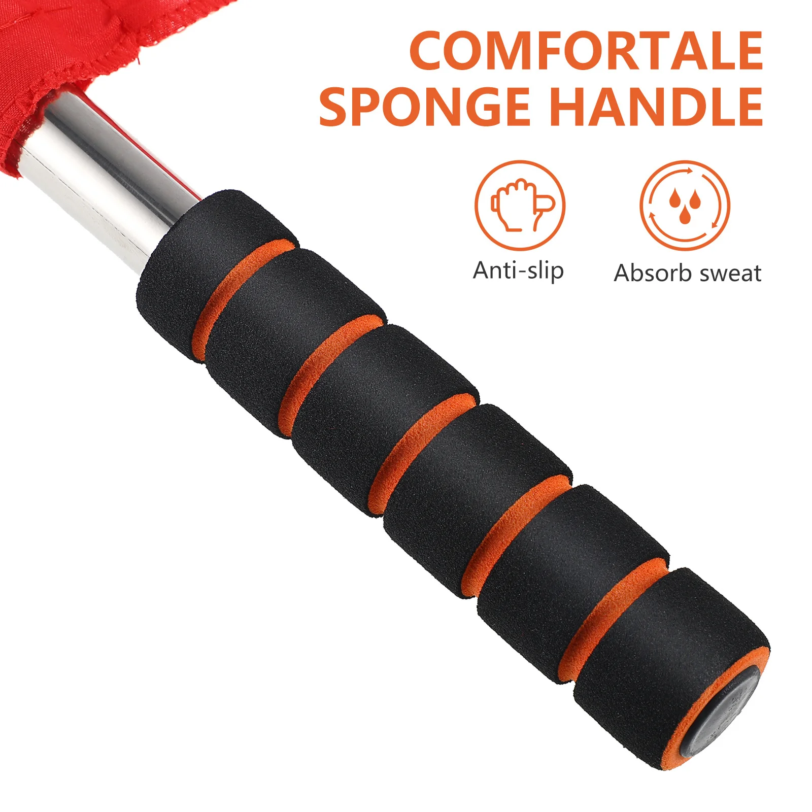 

4pcs Referee Flags High-Visibility Durable Stainless Steel Pole Comfortable Grip For Soccer Volleyball Rugby Athletic