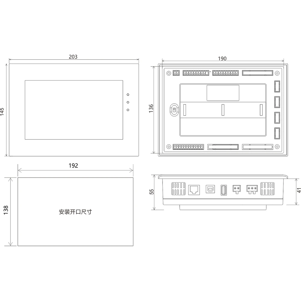 7 inch screen HMI PLC in one GT-070-30MR GT-070-32MT-8PT GT-070-32MT GC-070-24M-C GC-070-32MAA-C