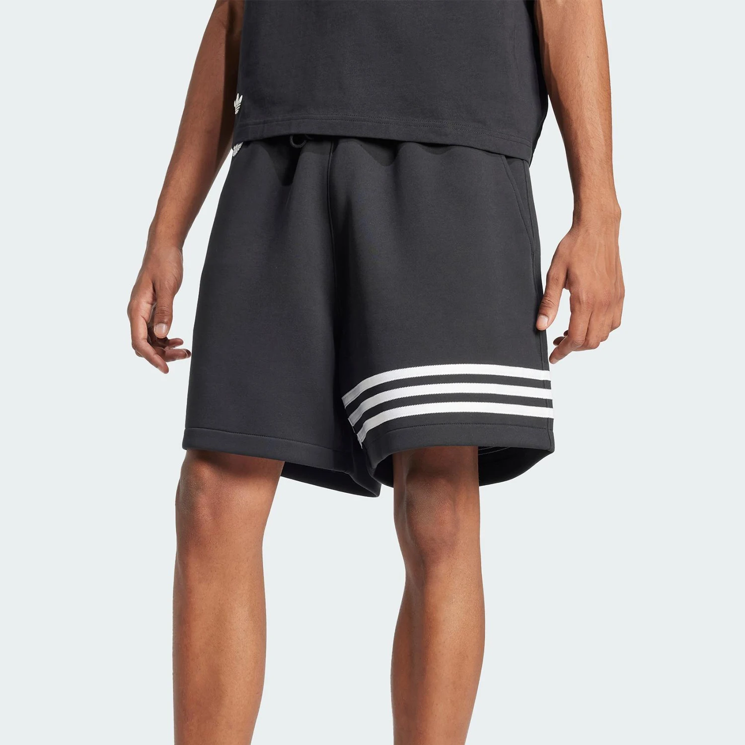 Adidas genuine clover men's lace up loose and fashionable sports shorts JC9941