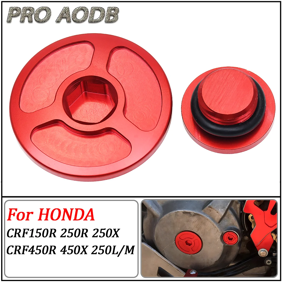 

Motocross Engine Timing Plug Cover For Honda CRF230F CRF250L CRF250RALLY CRF150R 250R 250X 450X 450R CBR600RR CBR1000RR TRX400EX