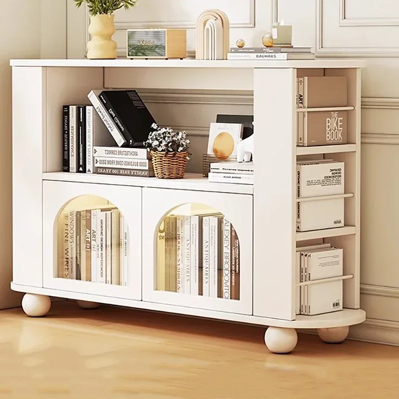 Meuble de rangement de luxe moderne style nordique pour salon et bureau, avec vitrine et rangement pour dossiers