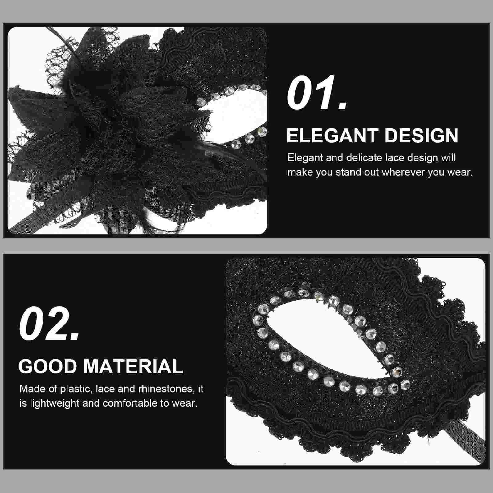 Halloween Half Women Face Mask Inflatable Costume Cosplay Prop Fun Lace Masks and