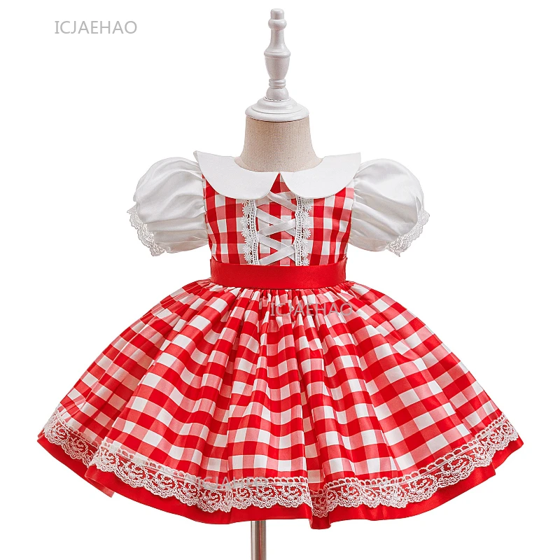 Christmas Season Girls Princess Party Dress Elves Holiday Ball Gown Birthday Kids Celebration Pageant Formal Dresses New Year