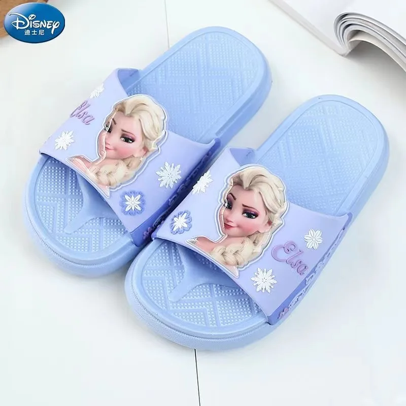 Summer Baby Girls Slippers Cartoon Frozen Elsa Minnie Mouse Princess Kids Indoor Outdoor Home Shoes Soft Beach Children Shoes