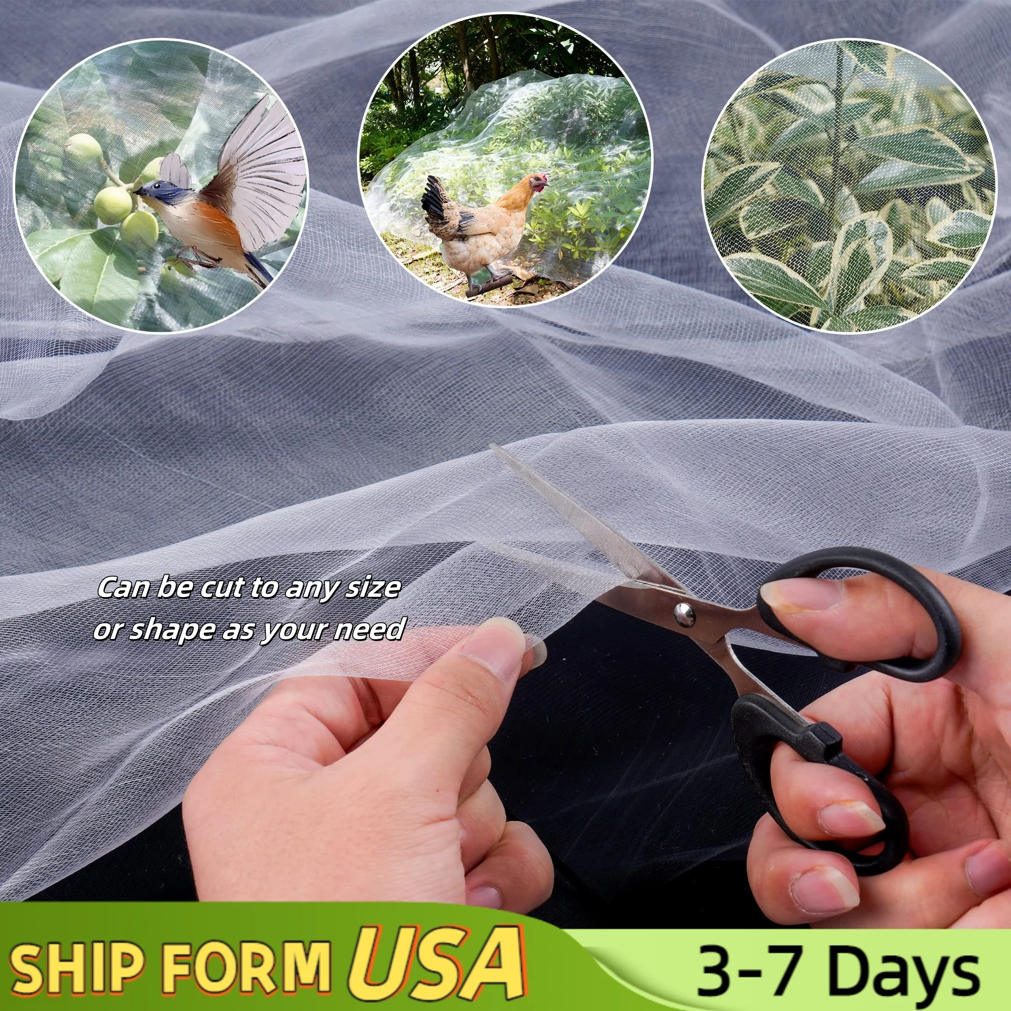 

Insect net 10X26ft plant net screen anti-bird net outdoor protect of garden vegetable plant and fruit tree from bird and pest