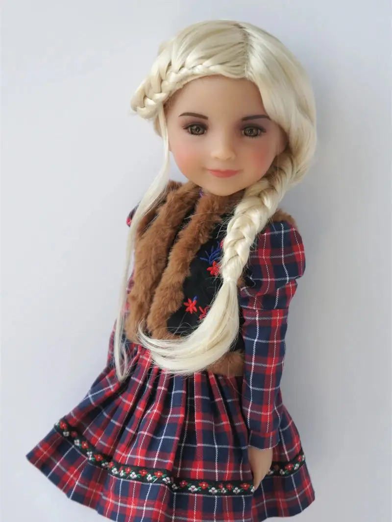 1/12 1/8 OB11 QBaby Blythes Doll Wigs  JD255 4-5inch 5-6inch 9-10inch Long Side Braids  Stylish Synthetic Mohair BJD Hair