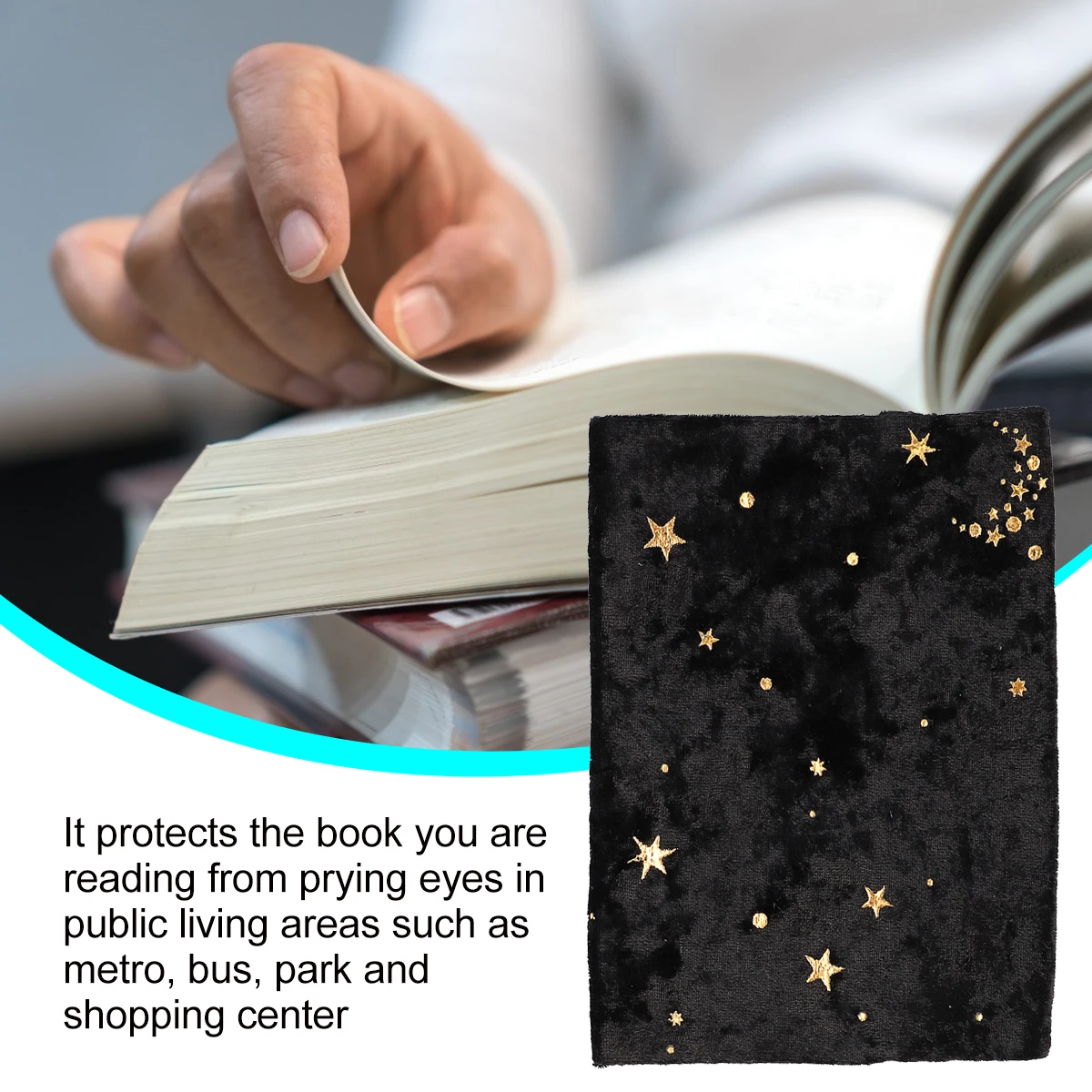 

Gold Stamping Cloth Protective Cover For Diary Novel Exercise Book Eco-Friendly Book Sleeve For Students Reusable