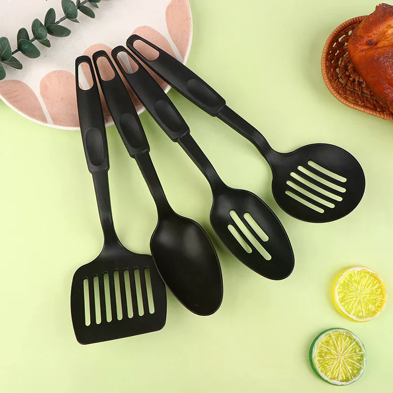 6Pcs/set New Nylon Multifunction Black Shovel Spoon Soup Ladle Spatula Set Non-Stick Kitchenware Cooking Tools