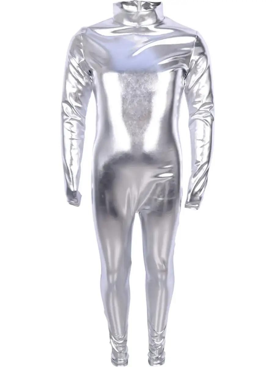 Loween cosplay traje infantil ouro emed macacão pintado couro corpo inteiro roupas de desempenho de palco