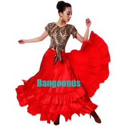 Belly Dance Modern dance skirt autumn winter new simple large swing skirt national standard ballroom dance skirt modern practice