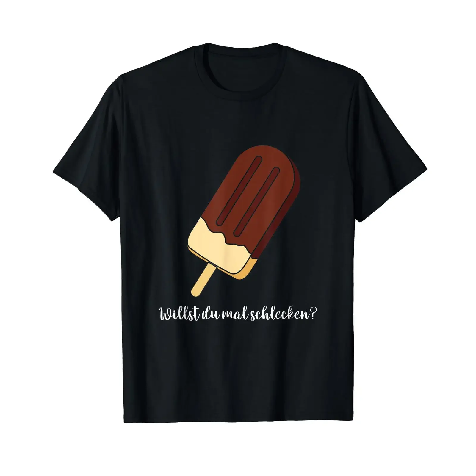Willst du Mal Schlcken Slogan Ice Lolly Lovers T Shirt vintage Washed Soft Stylish Unisex Top For Everyday Wear fashion