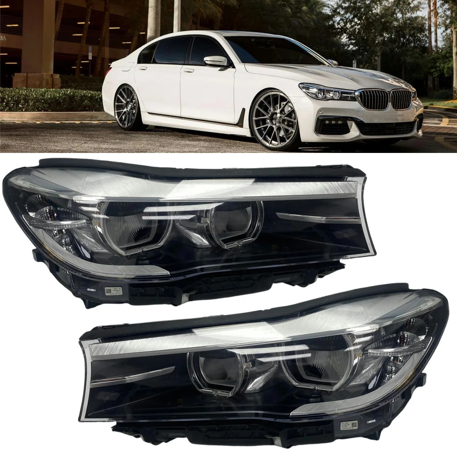 

7 Series G11 G12 2016-2018 LED Headlight OEM 63117408719 63117408720 Front Lamp Auto Car Parts Plug and Play for BMW