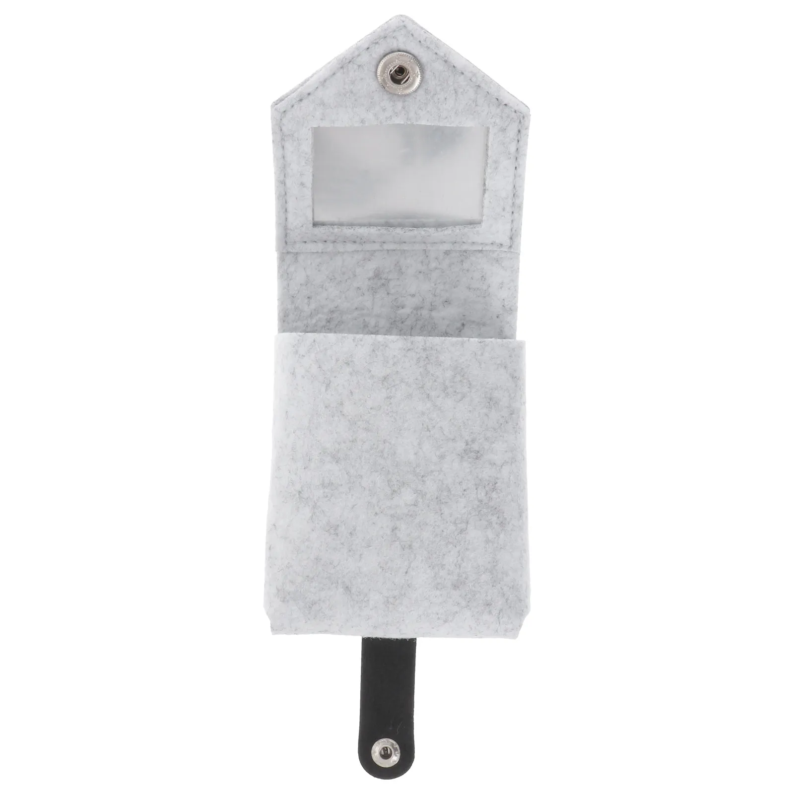 1Pcs Fashionable Elegant Felt Lipstick Storage Pouch with Built-in Mirror for Women Travel Hiking Camping Parties Makeup