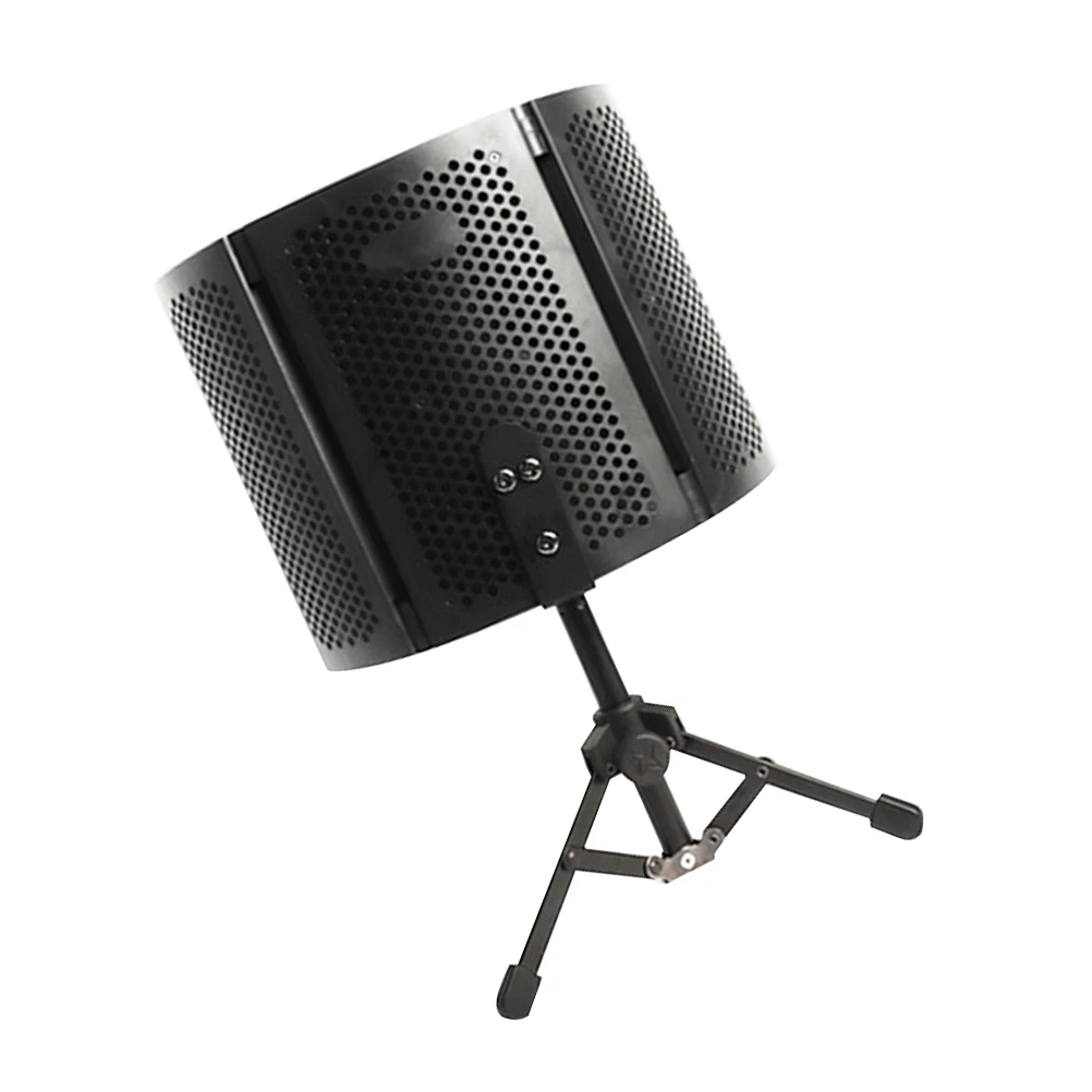 

3 Panels Recording Microphone Windshield Noise Cancelling Shield Portable Windproof Screen Sound Absorbing Cover Practical Mic