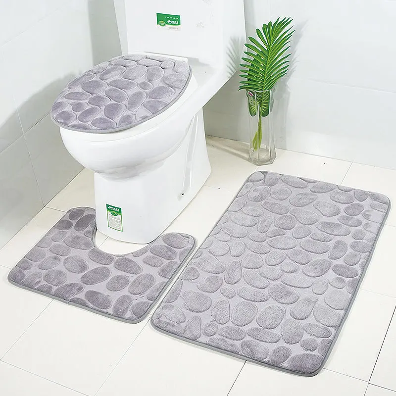 Super Absorbent Bath Mat Slip-resistant Bathroom Rug Anti-slip Bathtub Toilet Footpad Entrance Floor Carpet Shower Room Doormat