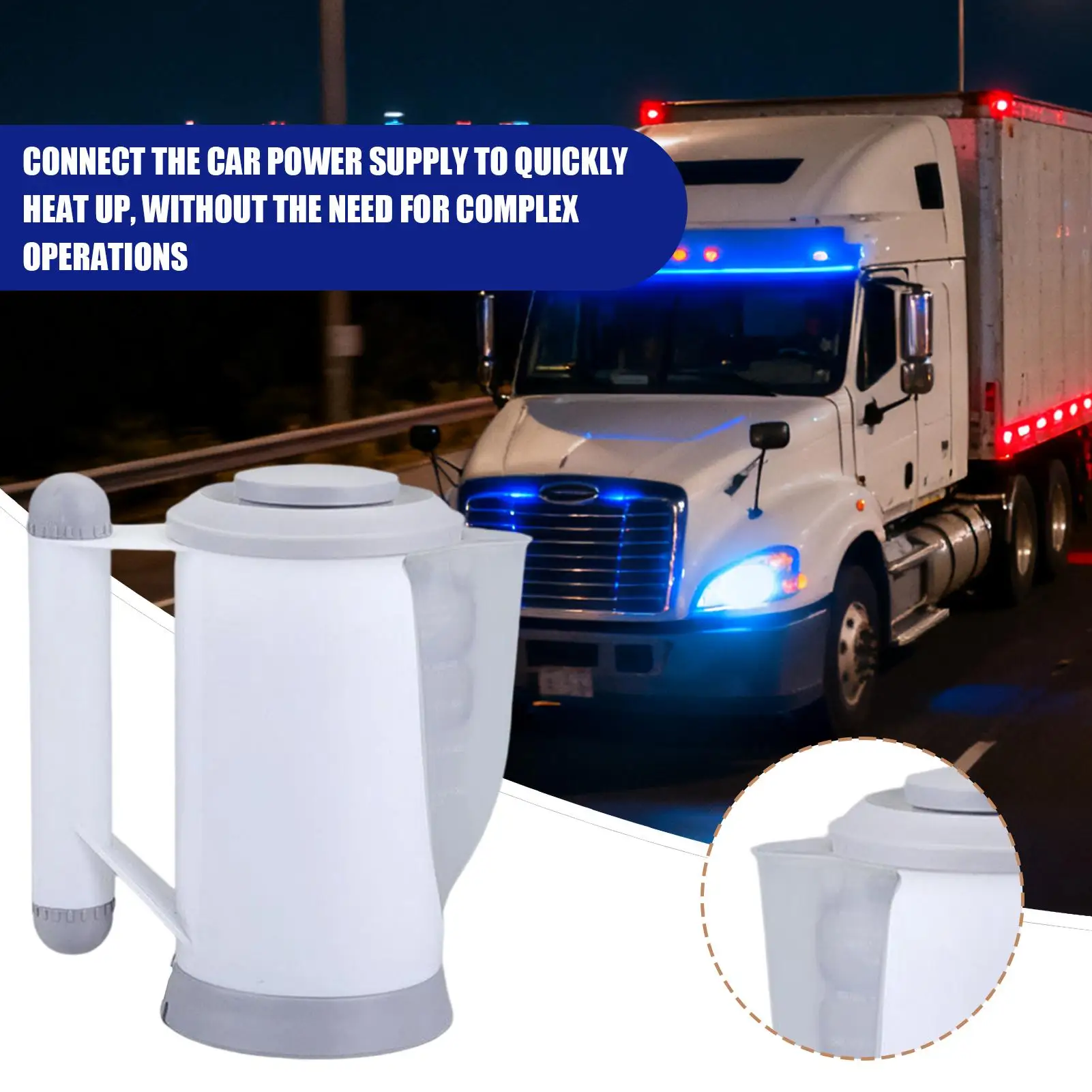 Car Fast Heating Cup Kettle Pot 12V 24V Car Electric Water Boiler For Family Friend Vehicles Driving Camping Outdoor Travel