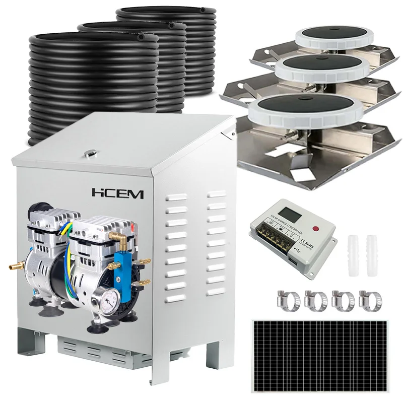 3/4HP AC Rocking Piston Aerator Pump with 4 Diffusers for Salmon Farm Fish Pond Lake Oxygen Supply Aerator