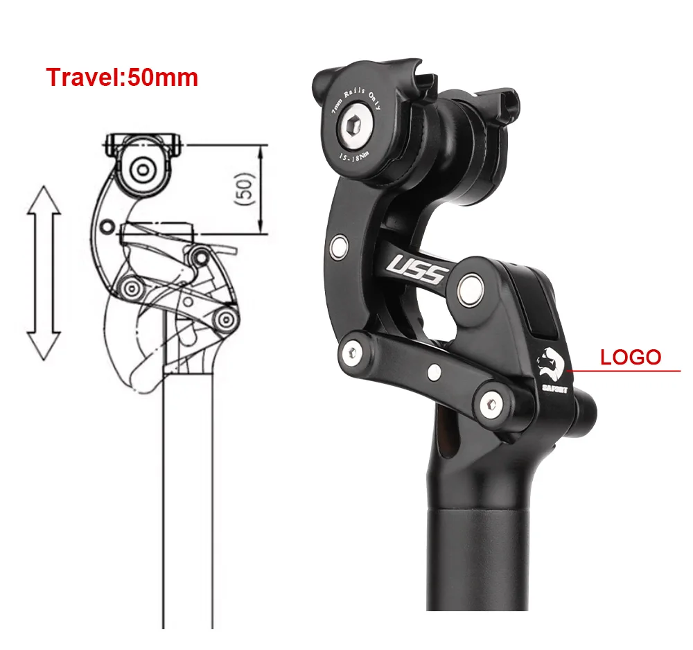 SAFORT 27.2 30.9 31.6mm Mountain Bicycle Seat Post Shock Aluminum Alloy Material Absorber Suspension MTB Bike Seat Tube