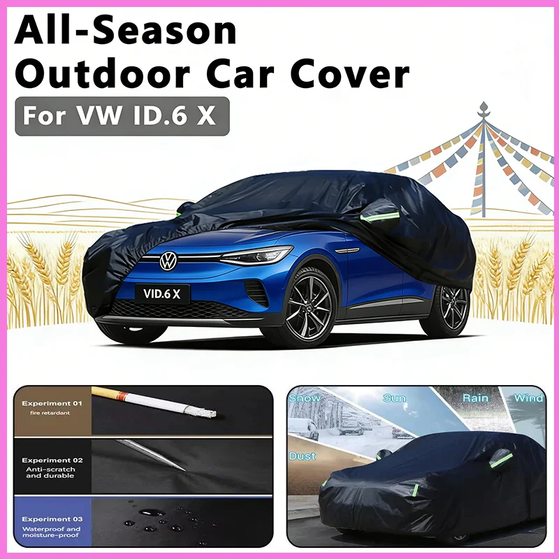 

Full Car Cover for VW ID.6 X Outdoor Use - Waterproof Snowproof Sunshade, Winter & Summer Auto Protection Accessories