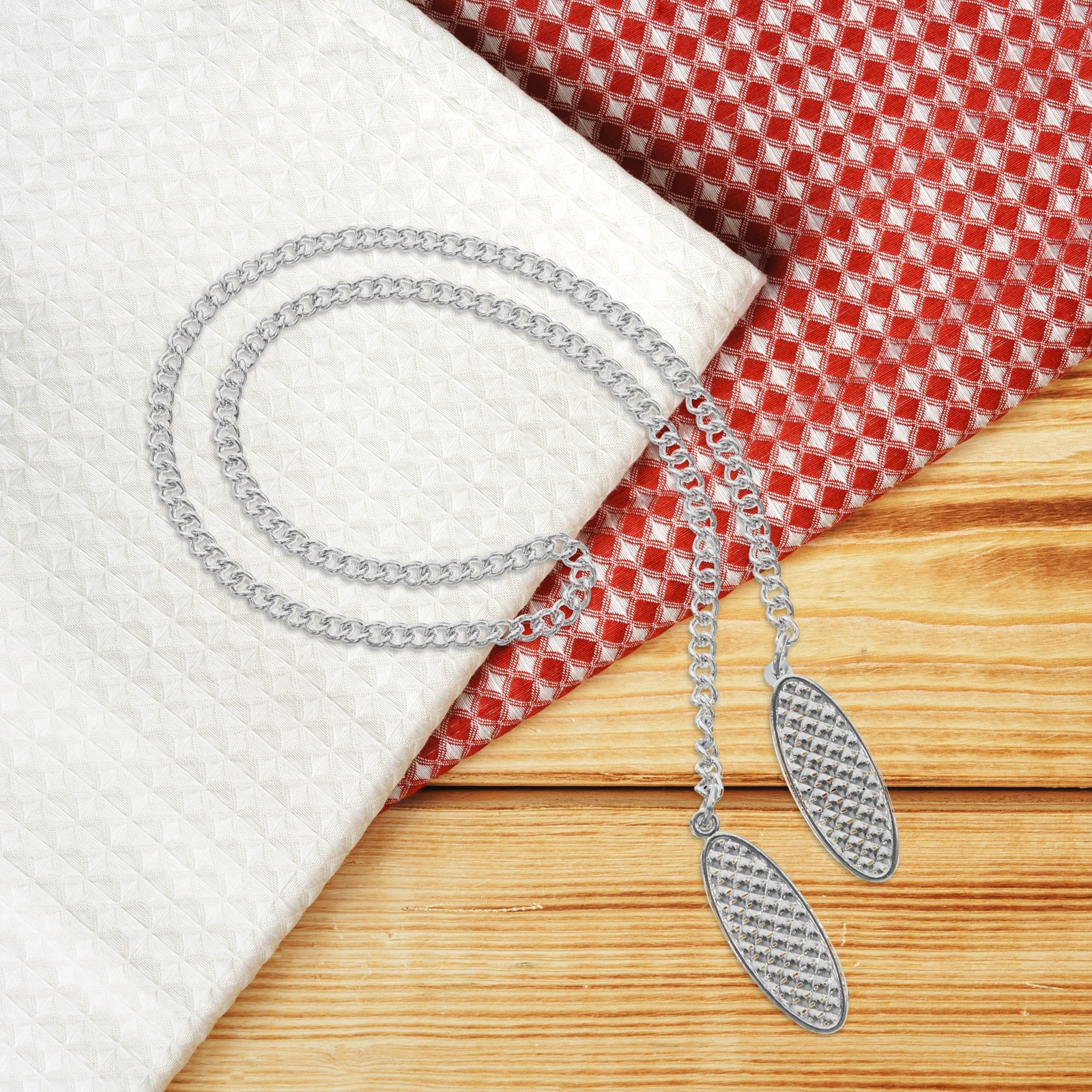 

5pcs Clips Zinc Alloy Lightweight Portable Napkin Holder Chain Eco Friendly Lanyard For Home Dining Hall Kitchen Bar