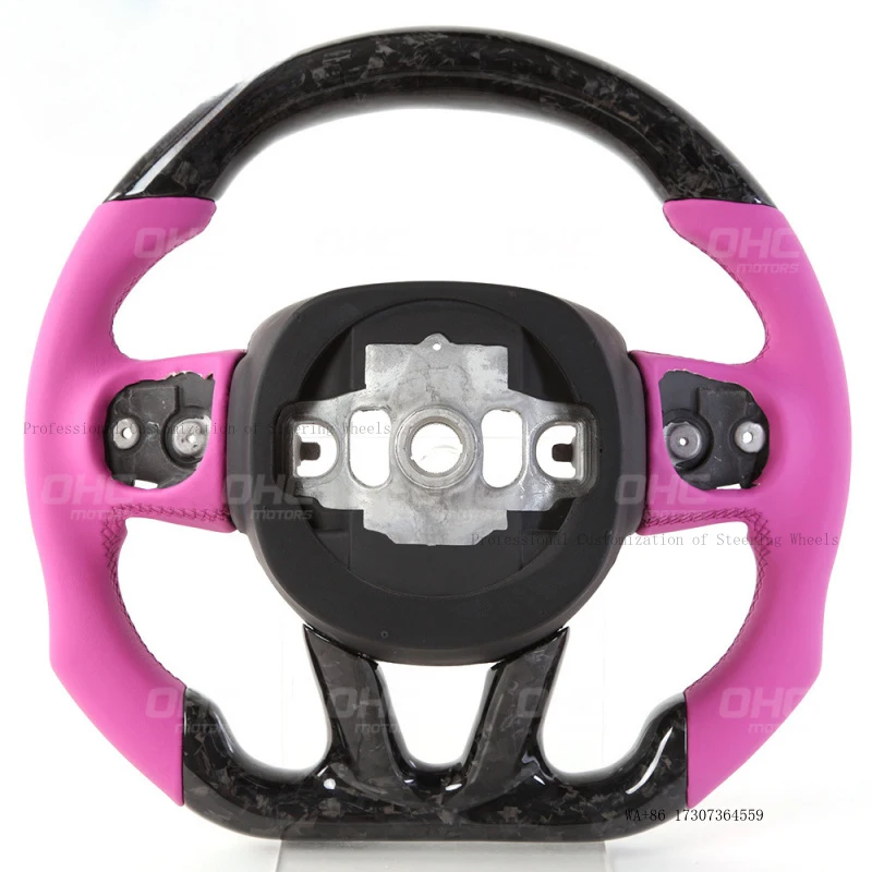 Suitable for Dodge Charger Challenger SRT LED smart pink carbon fiber steering wheel modification